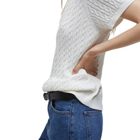 Barbour Women's Hartland Knit Polo Shirt in Cloud