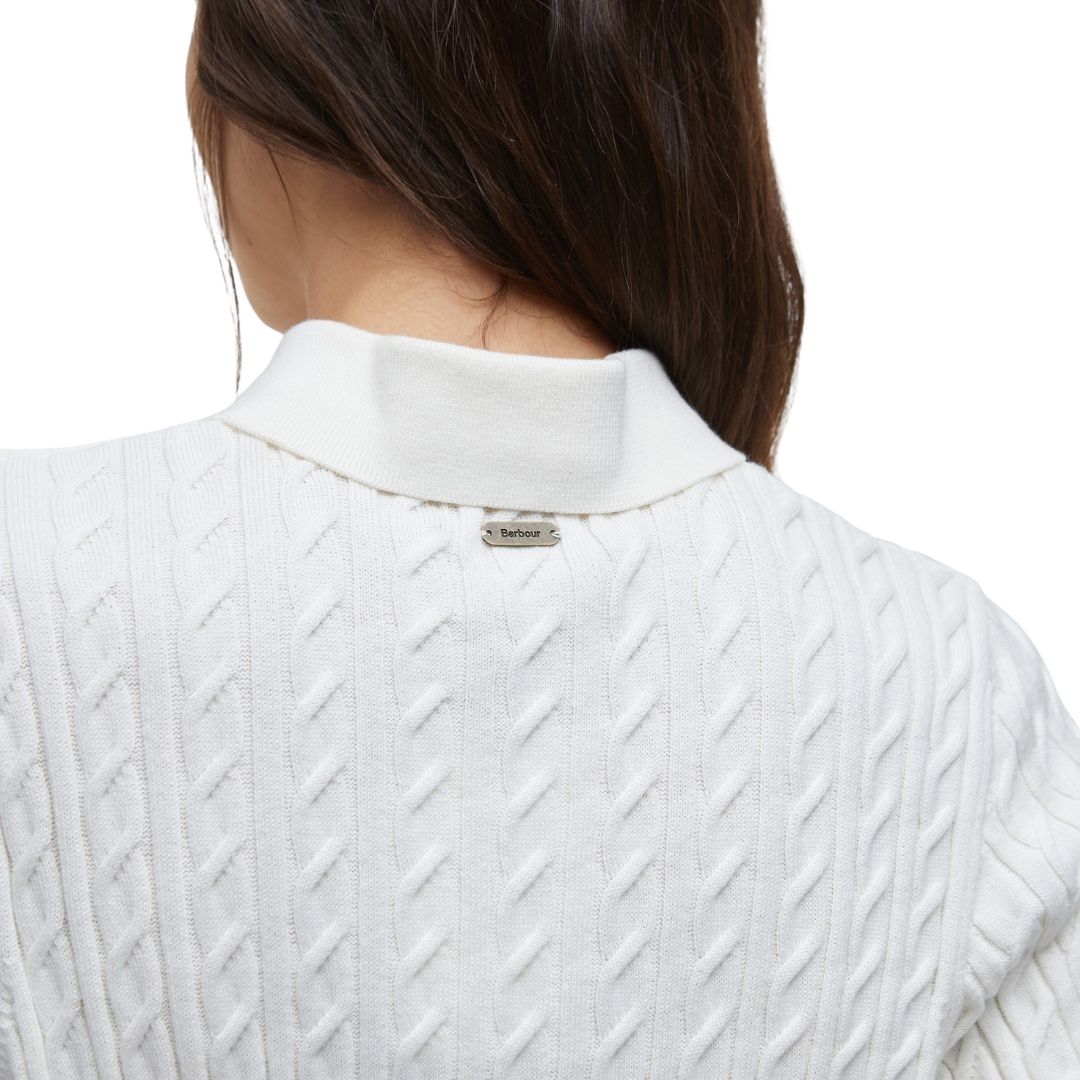 Barbour Women's Hartland Knit Polo Shirt in Cloud