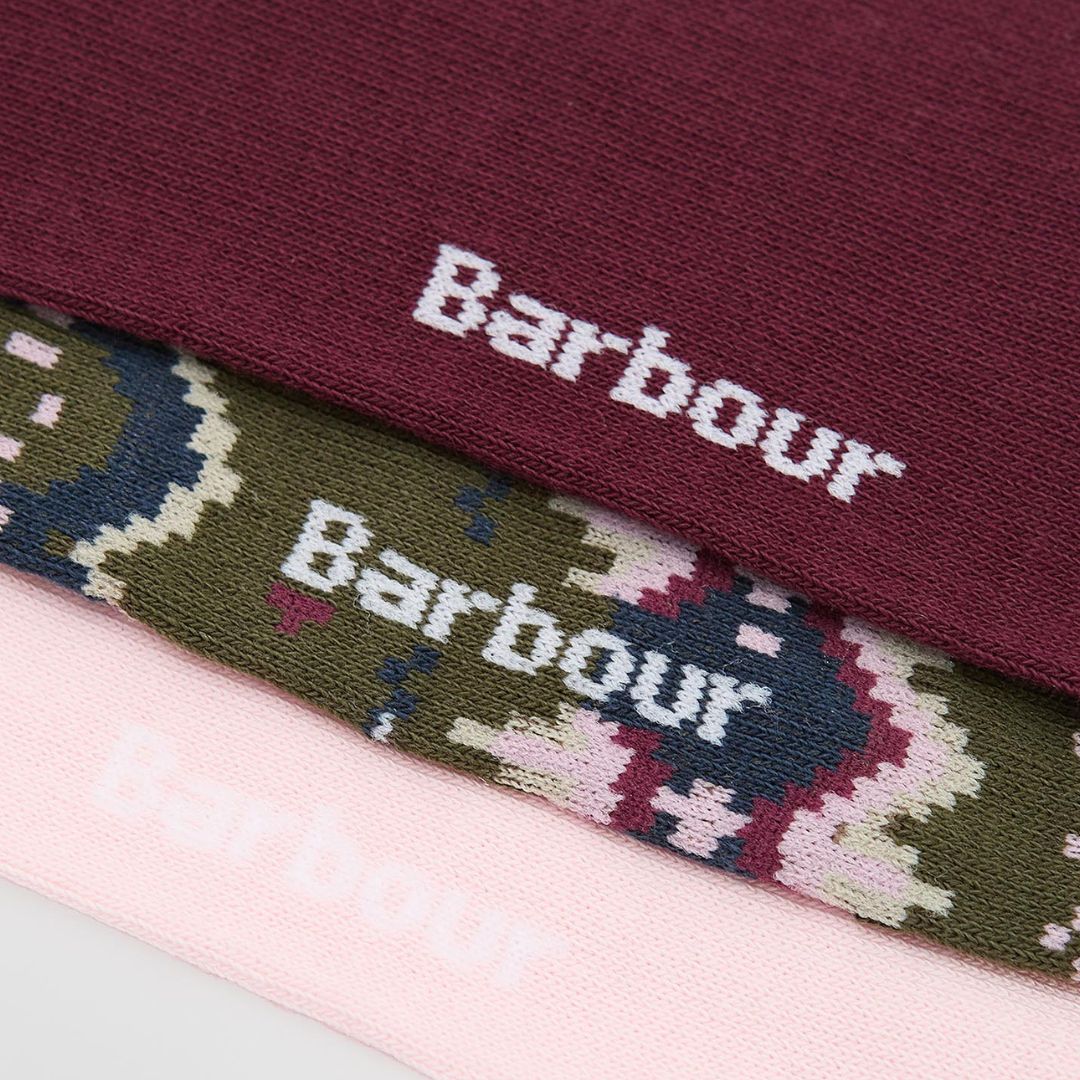 Barbour Women's Helen Fair Isle Gift Set in Olive