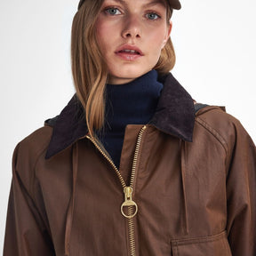 Barbour Women's Highclere Waxed Jacked in Bark/Muted