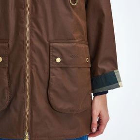 Barbour Women's Highclere Waxed Jacked in Bark/Muted