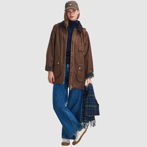 Barbour Women's Highclere Waxed Jacked in Bark/Muted