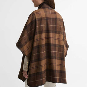 Barbour Women's Judith Wool Cape in Shadow Tartan