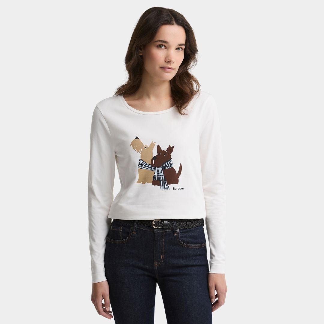 Barbour Women's Lossie Long-Sleeved T-Shirt in Cloud