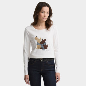 Barbour Women's Lossie Long-Sleeved T-Shirt in Cloud