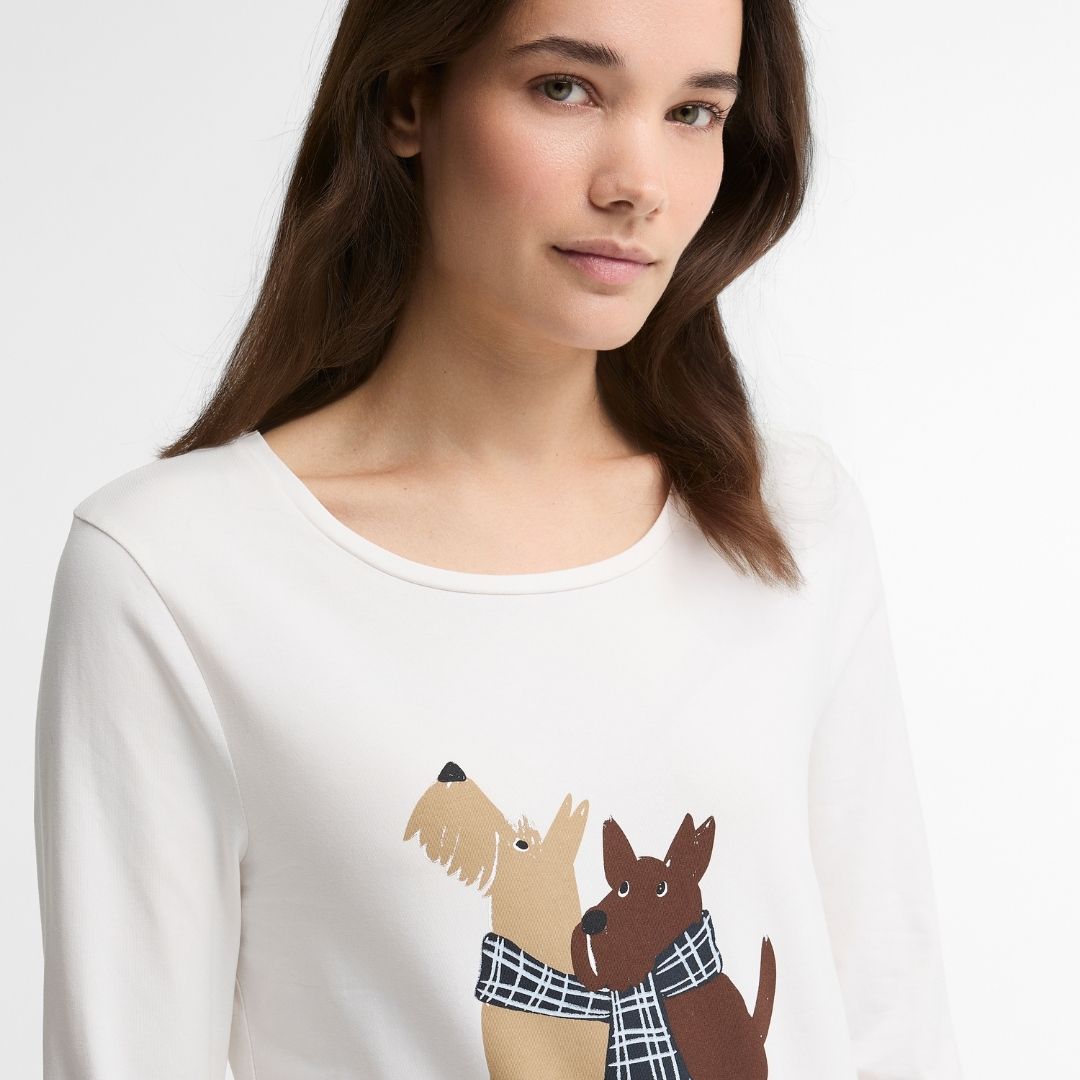 Barbour Women's Lossie Long-Sleeved T-Shirt in Cloud