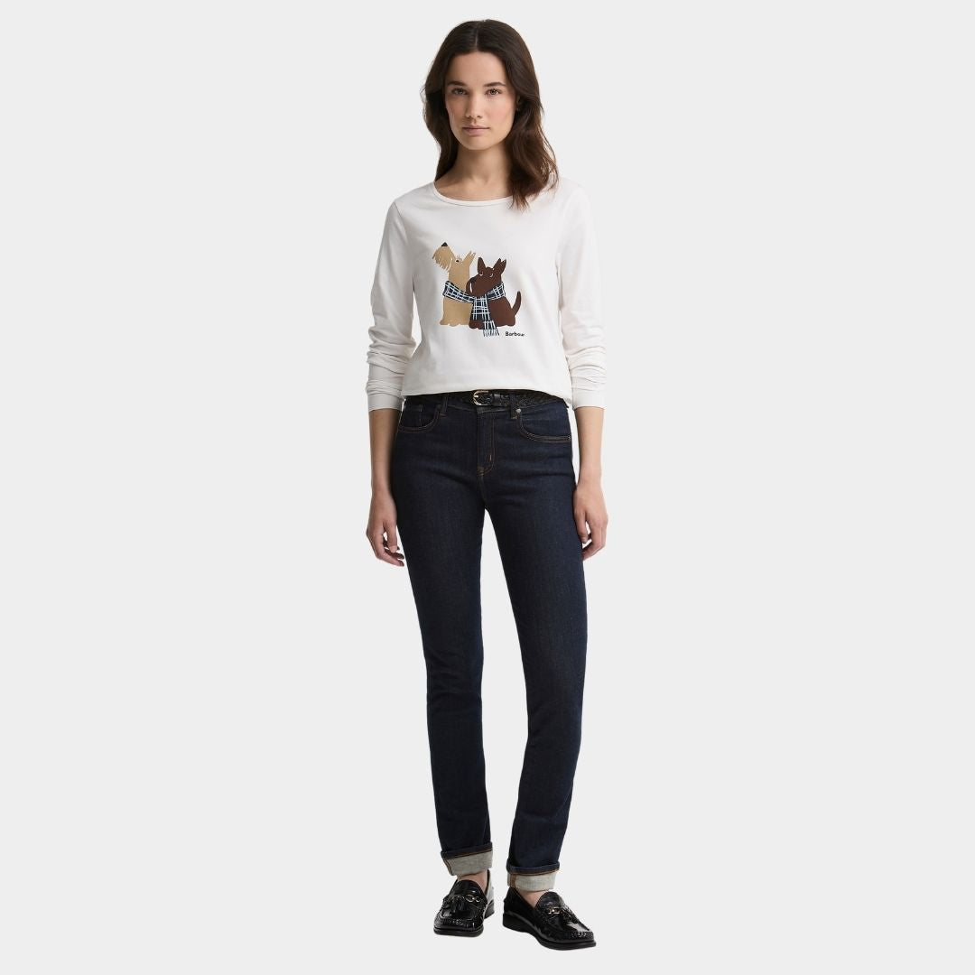 Barbour Women's Lossie Long-Sleeved T-Shirt in Cloud