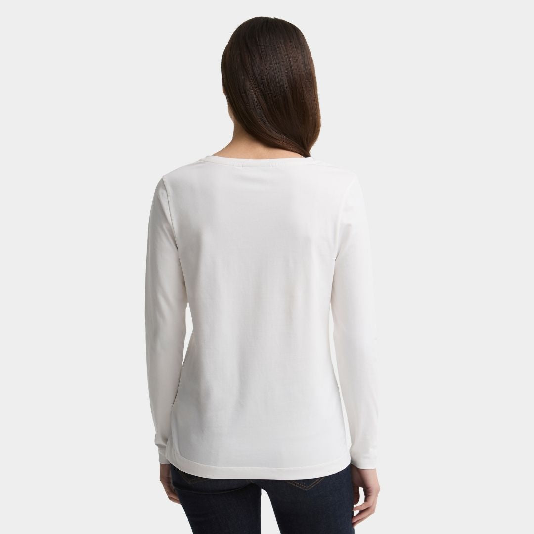 Barbour Women's Lossie Long-Sleeved T-Shirt in Cloud