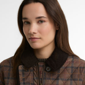 Barbour Women's Louden Quilted Jacket in Muted Tartan