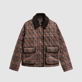 Barbour Women's Louden Quilted Jacket in Muted Tartan