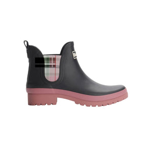 Barbour Women's Mallow Chelsea Wellington Boots in Navy and Cherry Blossom