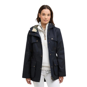 Barbour Women's Maple Waterproof Jacket in Dark Navy