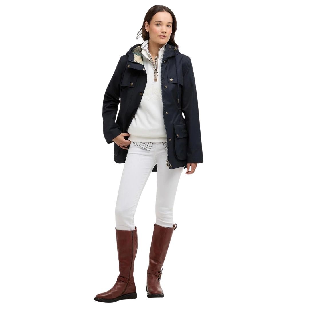 Barbour Women's Maple Waterproof Jacket in Dark Navy