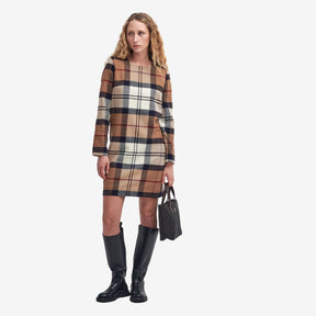 Barbour Women's Nancy Tartan Mini Dress in Hessian Tartan