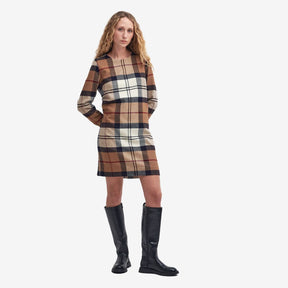 Barbour Women's Nancy Tartan Mini Dress in Hessian Tartan