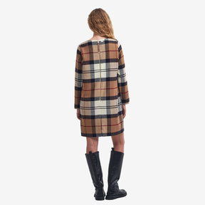 Barbour Women's Nancy Tartan Mini Dress in Hessian Tartan