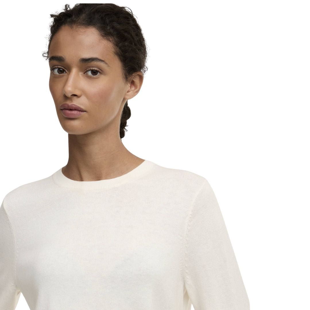 Barbour Women's Oakley Knit Crew Neck Jumper in Cloud