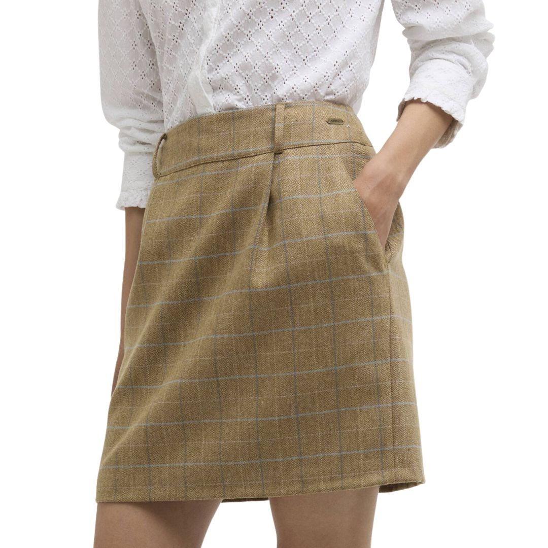 Barbour Women's Petunia Mini Skirt in Soft Blue Tweed