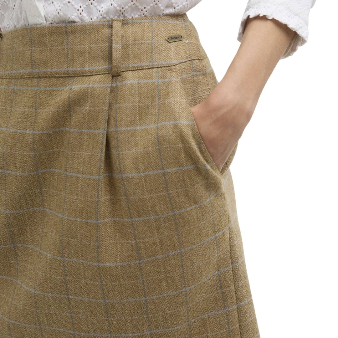Barbour Women's Petunia Mini Skirt in Soft Blue Tweed