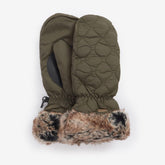 Barbour Women's Primrose Waterproof Mittens in Olive