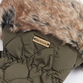 Barbour Women's Primrose Waterproof Mittens in Olive