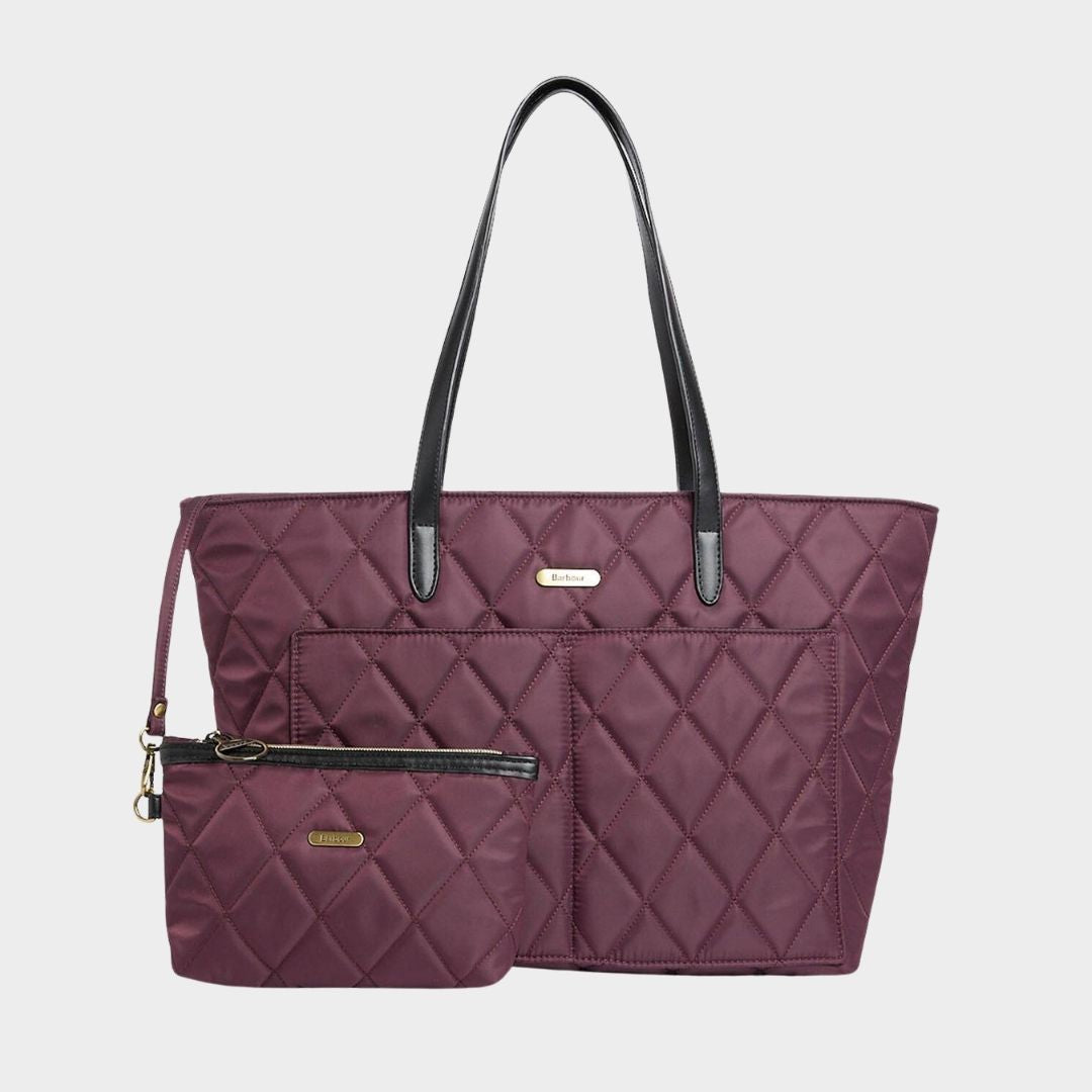 Barbour Women's Quilted Tote Bag in Fig