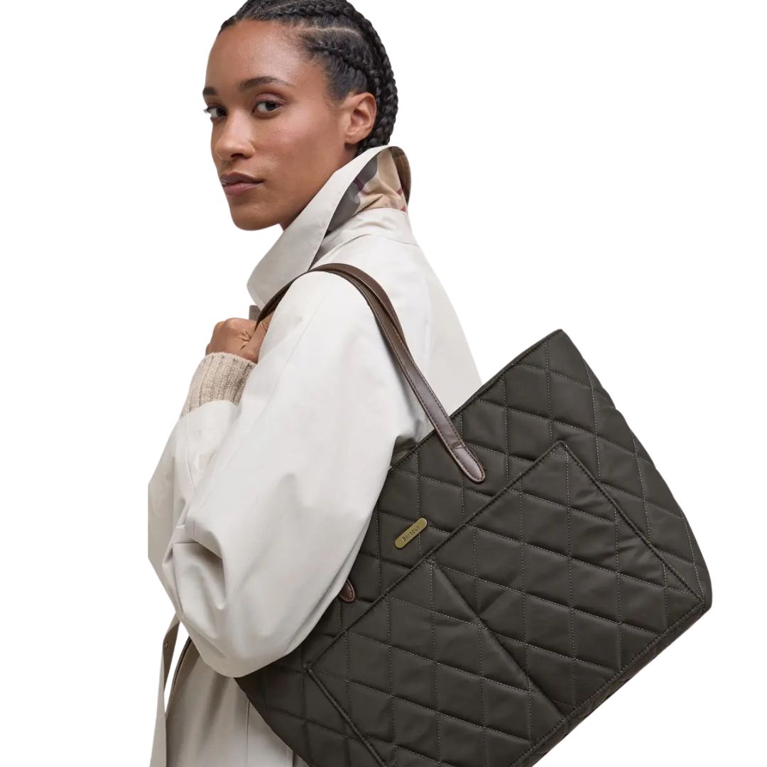 Barbour Women's Quilted Tote Bag in Olive