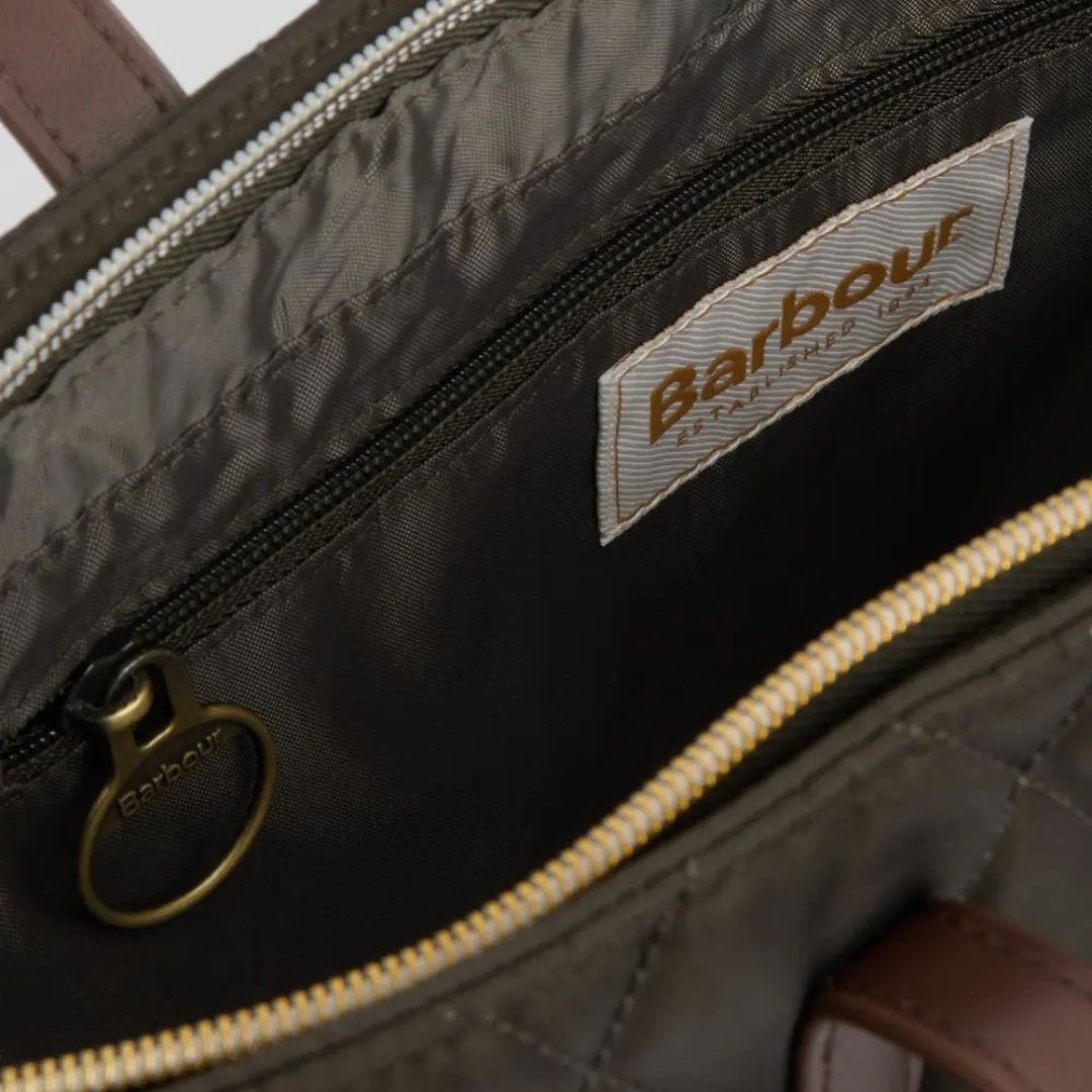 Barbour Women's Quilted Tote Bag in Olive
