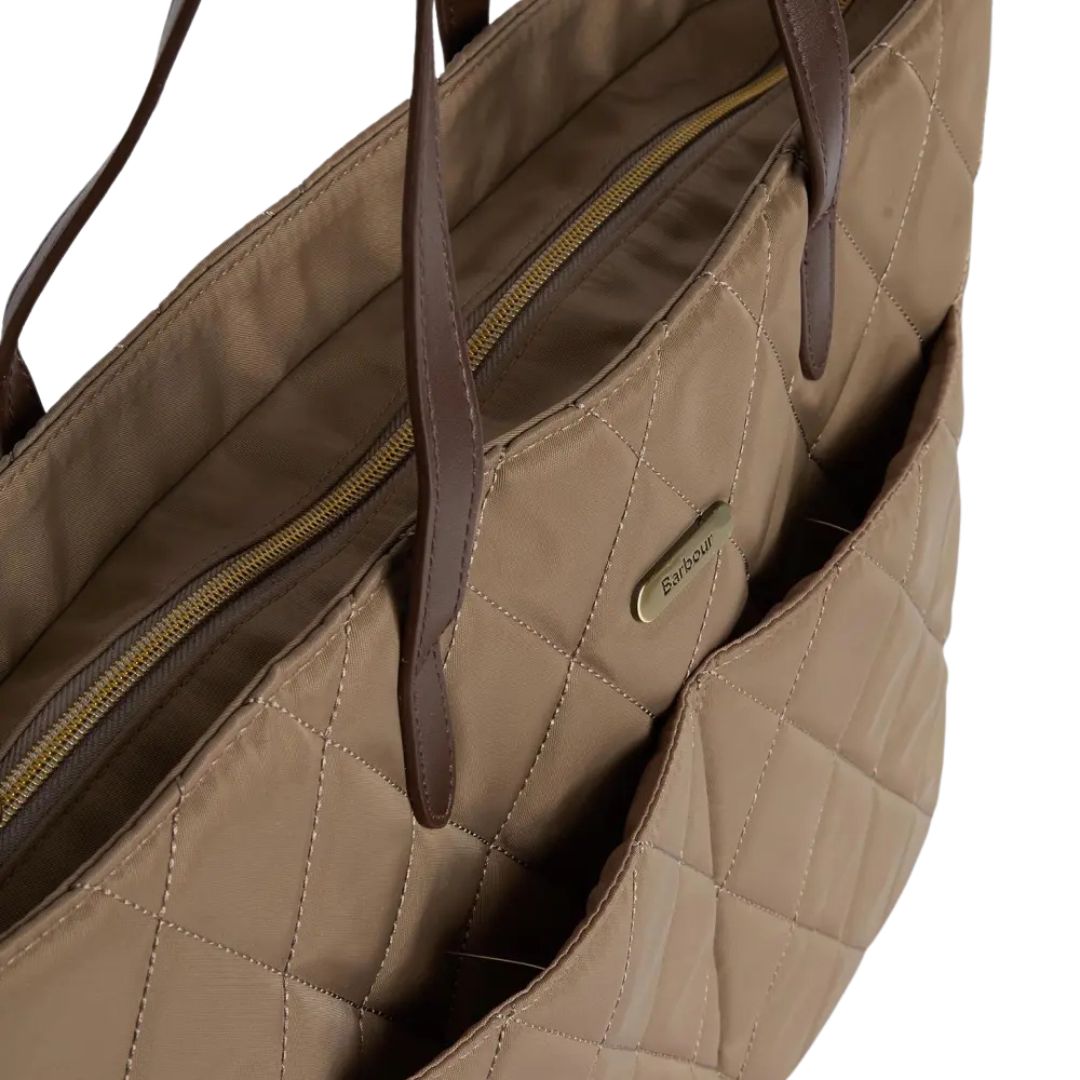 Barbour Women's Quilted Tote Bag in Sand