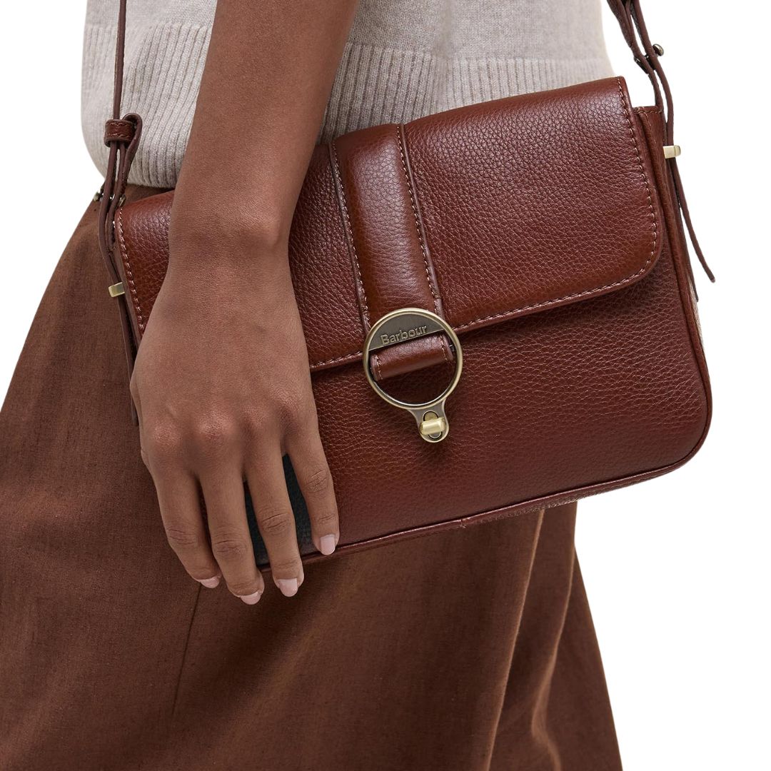 Barbour Women's Rosa Leather Crossbody Bag in Brown