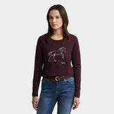 Barbour Women's Rosamund Long-Sleeved T-Shirt in Fig