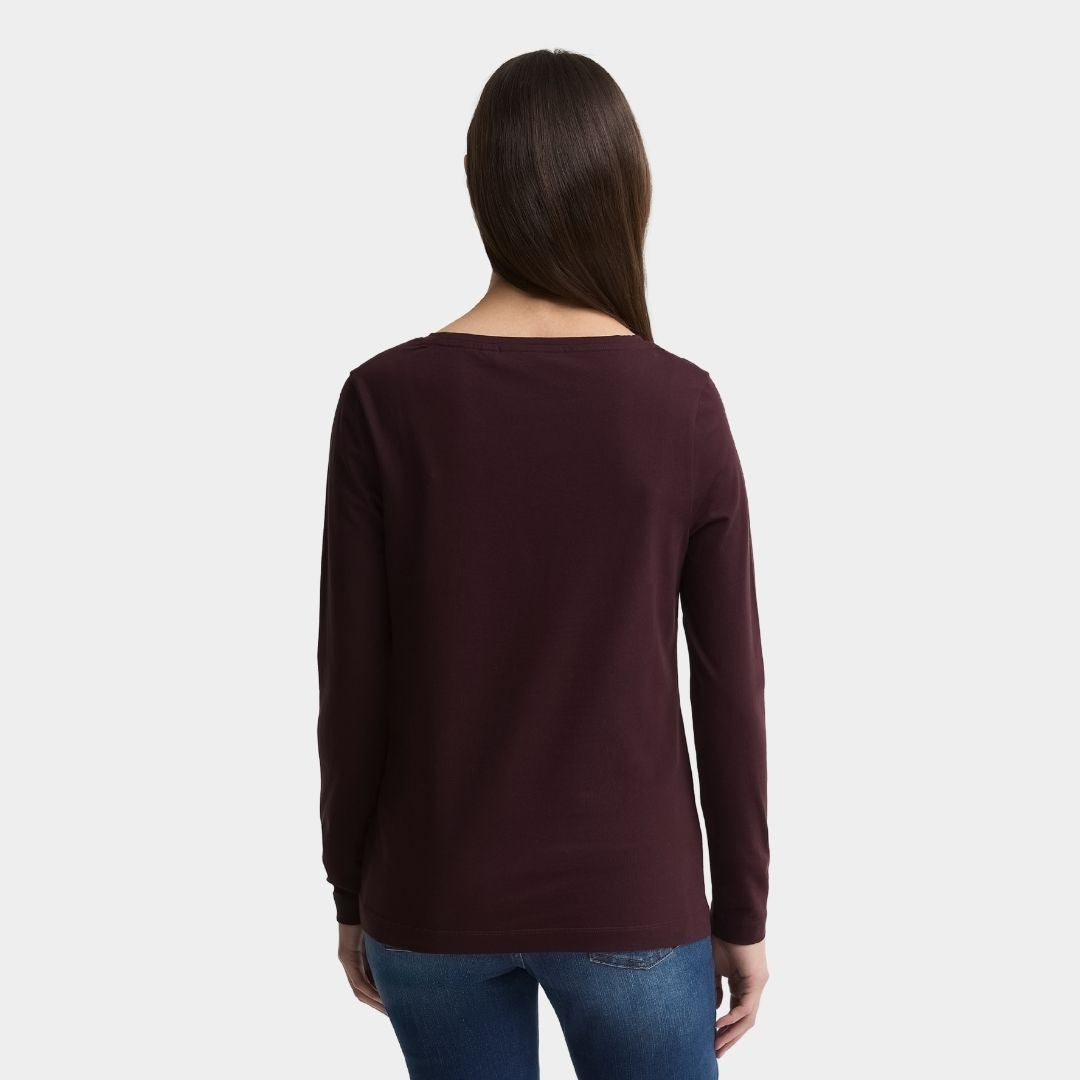 Barbour Women's Rosamund Long-Sleeved T-Shirt in Fig