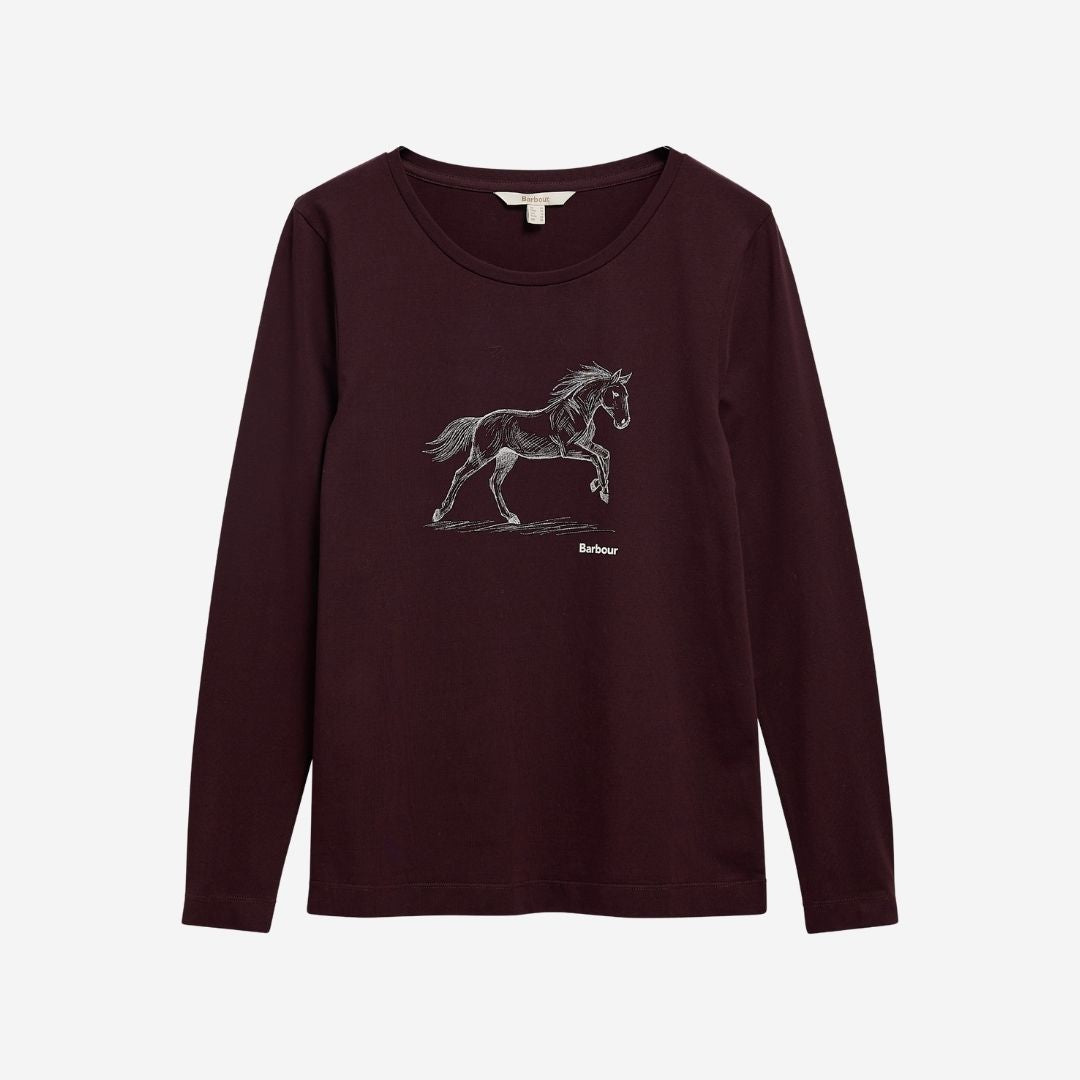 Barbour Women's Rosamund Long-Sleeved T-Shirt in Fig