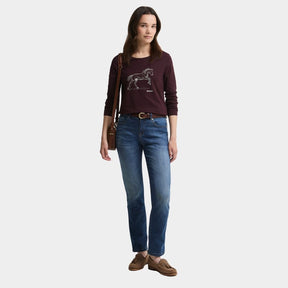 Barbour Women's Rosamund Long-Sleeved T-Shirt in Fig