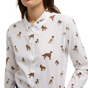 Barbour Women's Safari Relaxed Long-Sleeved Shirt in Multi Dog Print