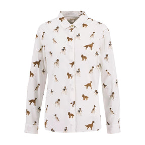 Barbour Women's Safari Relaxed Long-Sleeved Shirt in Multi Dog Print