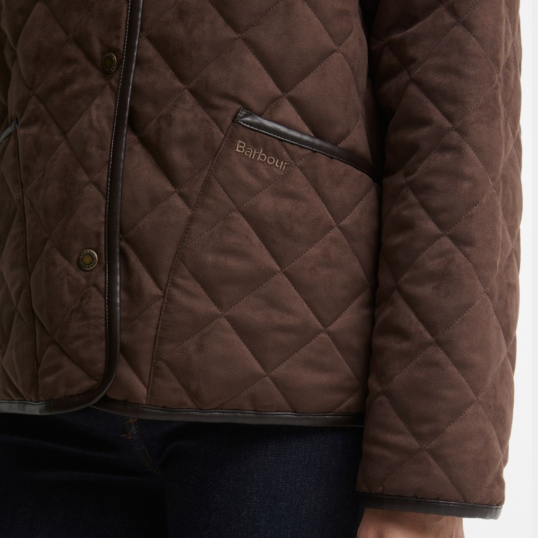 Barbour Women's Sonya Quilted Jacket in Dark Brown