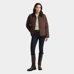 Barbour Women's Sonya Quilted Jacket in Dark Brown