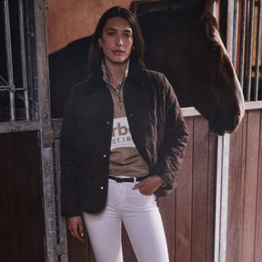 Barbour Women's Sonya Quilted Jacket in Dark Brown