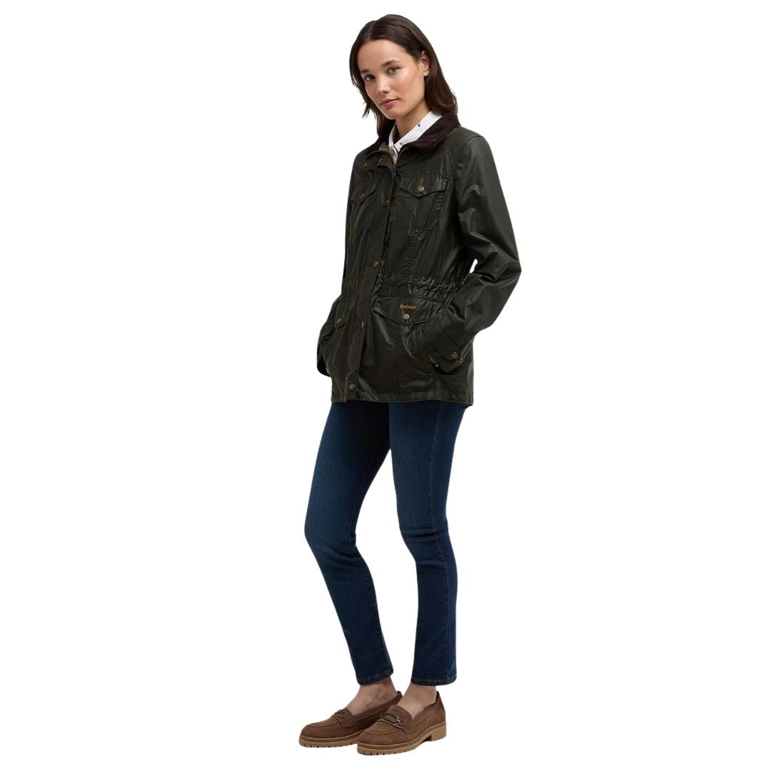 Barbour Women's Summer Sapper Wax Jacket in Archive Olive
