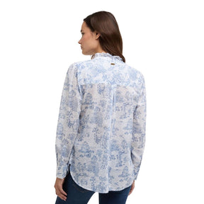 Barbour Women's Wisteria Long-Sleeved Shirt in Ink Blue Print