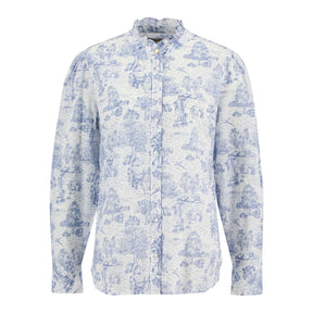 Barbour Women's Wisteria Long-Sleeved Shirt in Ink Blue Print