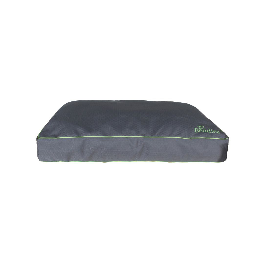 Beddies Waterproof Mattress in Charcoal and Lime