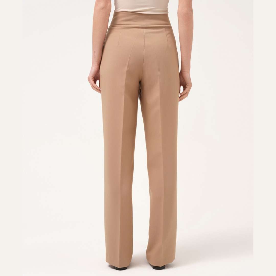 Cristina Barros Trouser Button Strap in Camel
