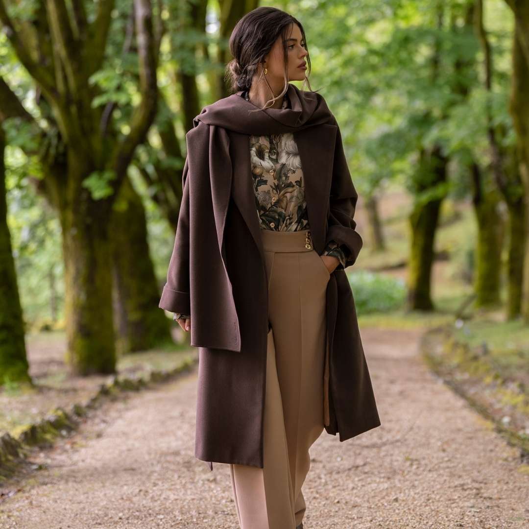 Cristina Barros Trouser Button Strap in Camel