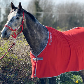 Red Mills Horse Fleece Cooler in Red
