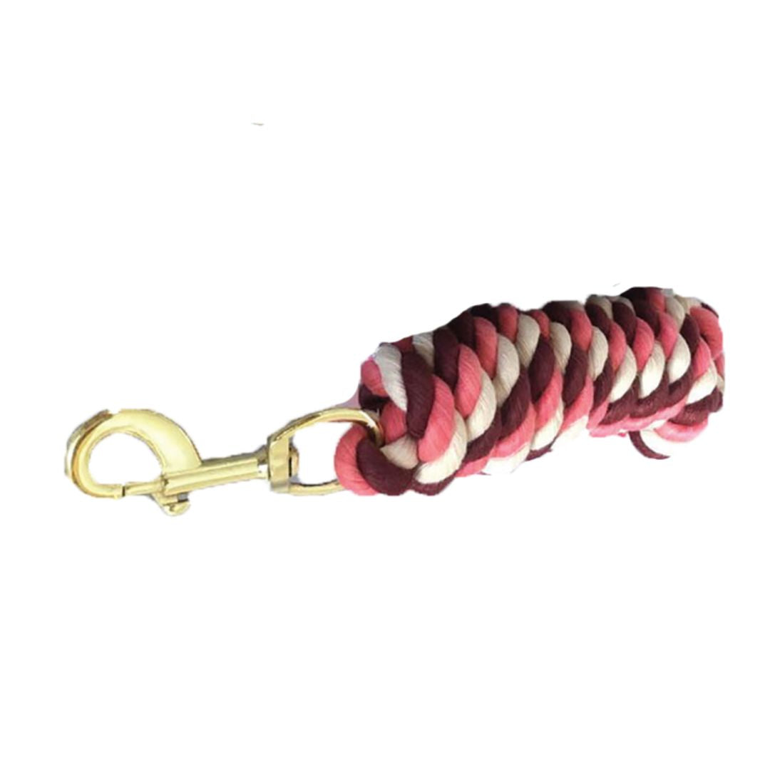 Celtic Equine Chukka Cotton Lead Rope in Pink/Brown/Champagne