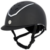 Charles Owen Kylo Helmet in Black Matte & Silver Chrome