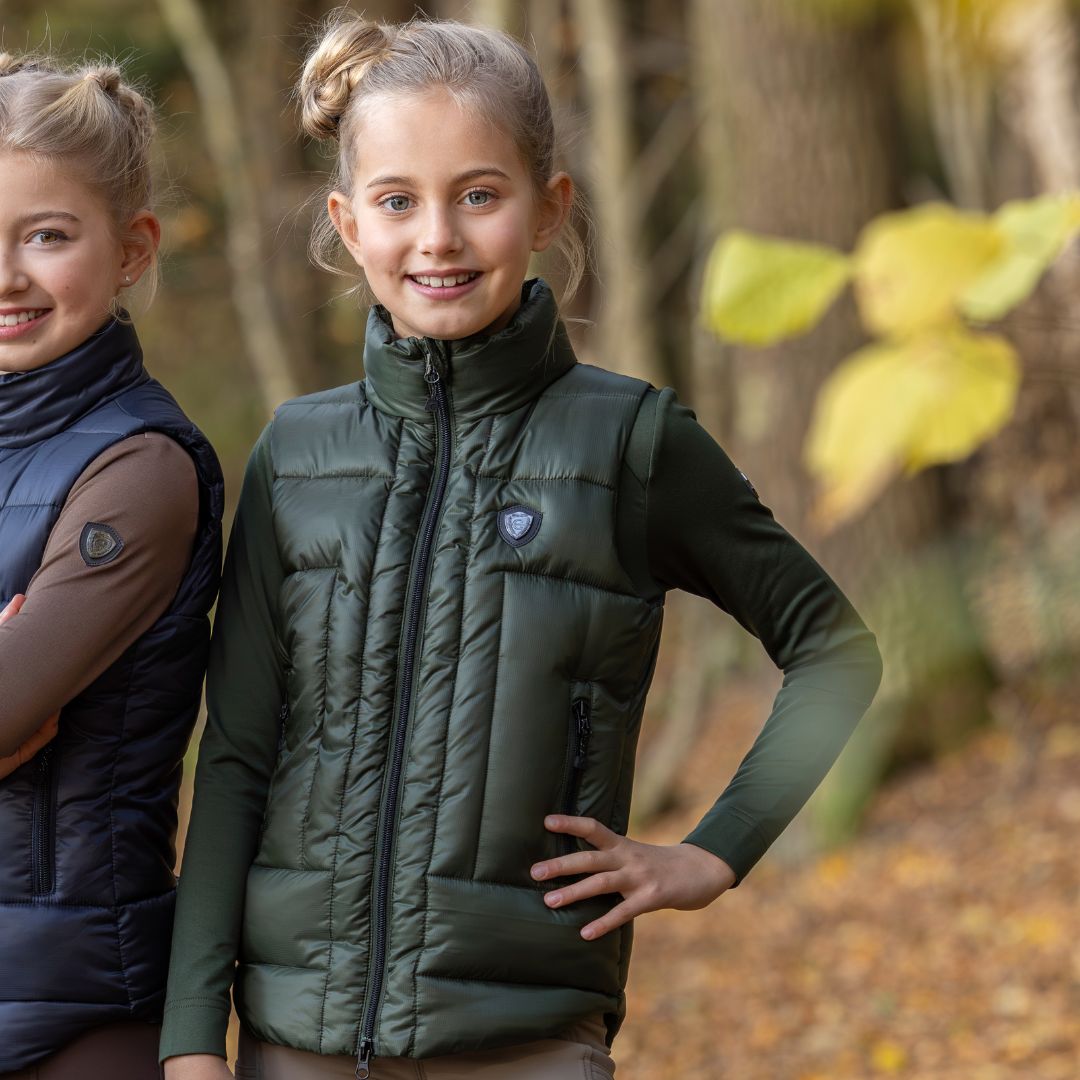 Covalliero Kids Quilted Bodywarmer in Opal Green