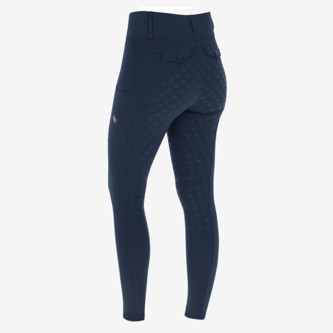 Covalliero Women's AW24 Riding Tights Grip in Dark Navy